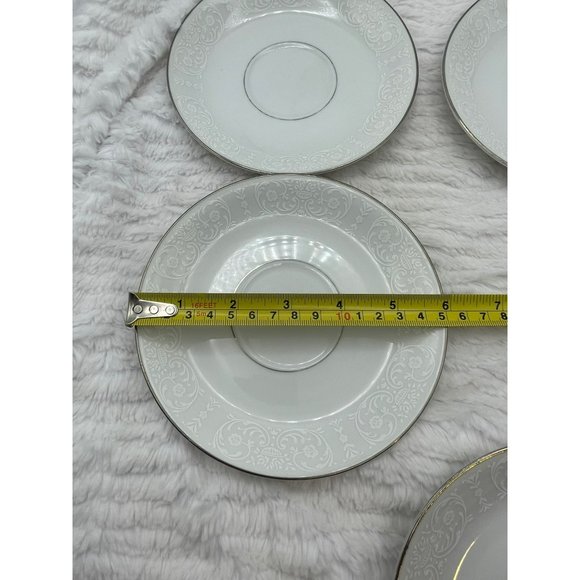Royal Song, Bridal Lace Fine China, 5 7/8” Saucer Set of Four - Picture 7 of 8